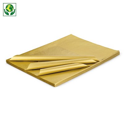 Hodvábny papier v balení, 50x75cm, zlatý | RAJA - 1