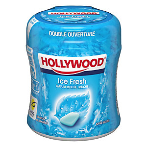 HOLLYWOOD Easy Box Chewing-gum Menthe Polaire sans sucre - Boîte de 60 dragées