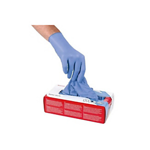 HONEYWELL Guanto monouso in nitrile senza polvere DexPure® 803-81, Per la manipolazione di alimenti e Protezione chimica, Taglia 7, Blu/Viola (confezione 200 pezzi) HONEYWELL Guanto monouso in nitrile senza polvere DexPure® 803-81, Per la manipolazione di alimenti e Protezione chimica, Taglia 7, Blu/Viola (confezione 200 pezzi)