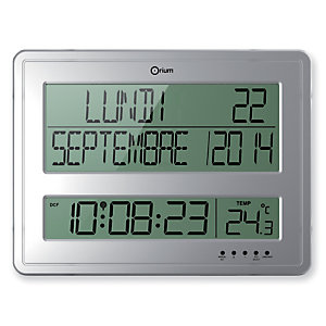 Horloge digitale calendrier radio-contrôlée Orium