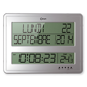 Horloge digitale calendrier radio-contrôlée Orium Horloge digitale calendrier radio-contrôlée Orium