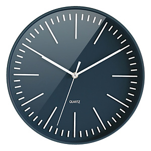 Horloge à quartz Atoll Ø 30cm bleu canard Horloge à quartz Atoll Ø 30cm bleu canard