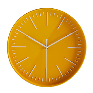 Horloge à quartz Atoll Ø 30cm jaune Horloge à quartz Atoll Ø 30cm jaune