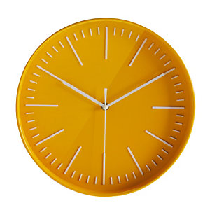 Horloge à quartz Atoll Ø 30cm jaune
