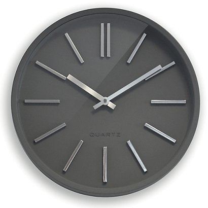 Horloge à quartz Goma silence Ø 35 cm grise - 1