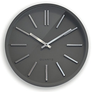 Horloge à quartz Goma silence diam 35 cm grise