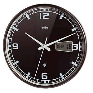 Horloge radio-pilotée Orium Ø 27 cm coloris noir Horloge radio-pilotée Orium Ø 27 cm coloris noir
