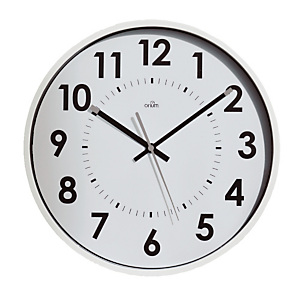 Horloge silencieuse Abylis Ø 30 cm coloris blanc Horloge silencieuse Abylis Ø 30 cm coloris blanc