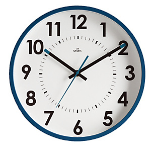 Horloge silencieuse Abylis Ø 30 cm coloris bleu Horloge silencieuse Abylis Ø 30 cm coloris bleu
