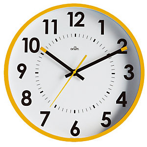 Horloge silencieuse Abylis Ø 30 cm coloris jaune ocre