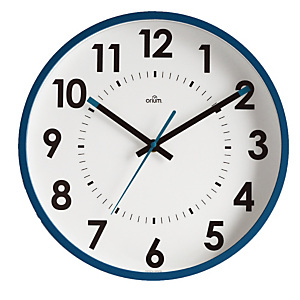 Horloge silencieuse Abylis Ø 30 cm coloris bleu Horloge silencieuse Abylis Ø 30 cm coloris bleu