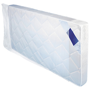 Housse plastique 50% recyclé transparente pour literie 50 microns Housse plastique 50% recyclé transparente pour literie 50 microns