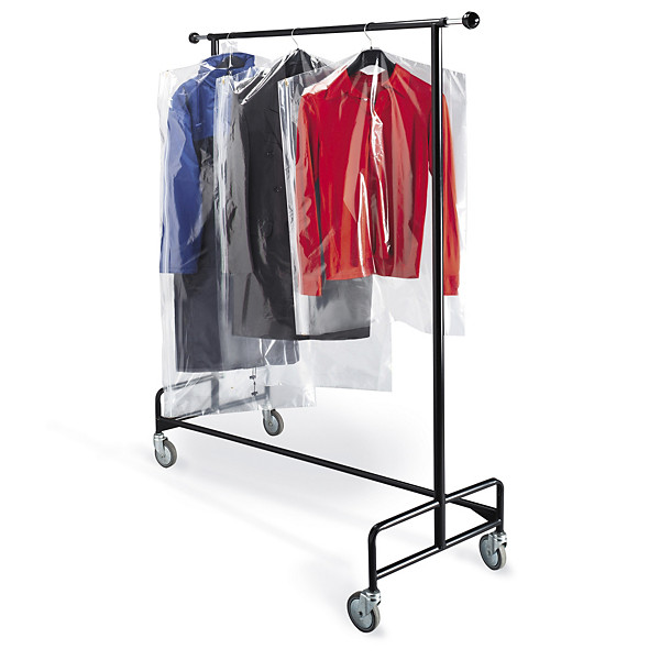 Housse plastique transparent pour vêtements avec fermeture curseur 50% recyclé 60x150 cm - 1