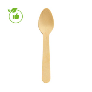 Houten lepels 16 cm, set van 100 Houten lepels 16 cm, set van 100