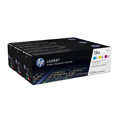 HP 131A Toner authentique Pack 3 couleurs (U0SL1AM) - Cyan, Magenta, Jaune