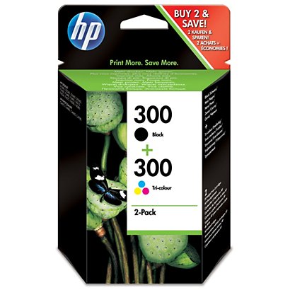 HP 300 Cartouche d'encre authentique CN637EE - Pack Noir + Couleurs - 1