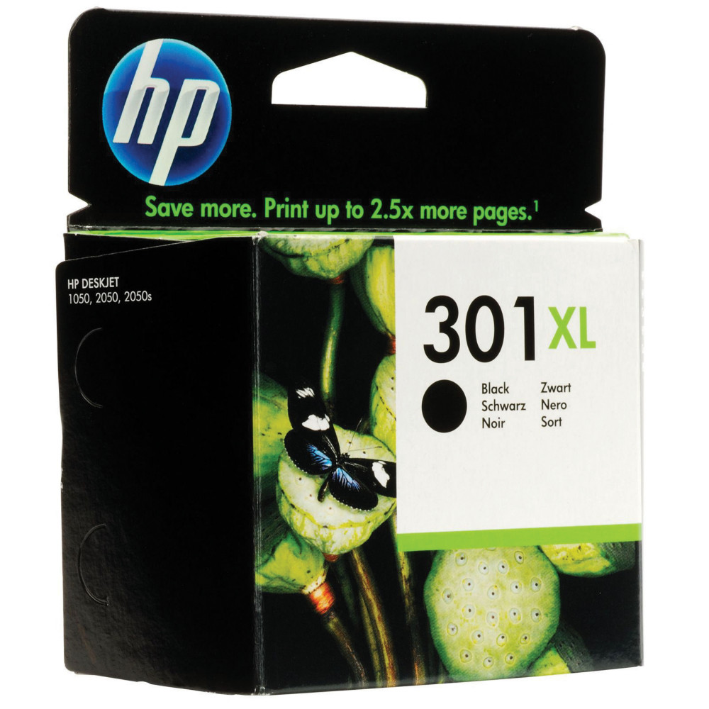 HP 301XL Cartouche d'encre authentique grande capacité CH563EE - Noir