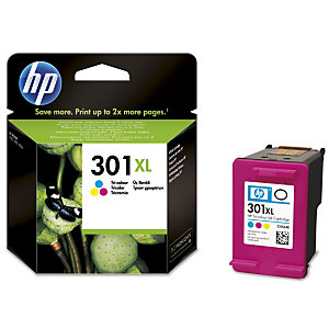 HP 301XL Cartouche d'encre authentique grande capacité CH564EE - 3 couleurs