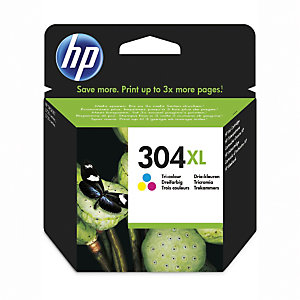 HP 304XL cartouche d'encre trois couleurs conçue par HP (N9K07AE)