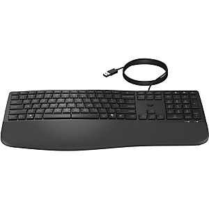 HP 485 Comfort Wired Keyboard, Taille réelle (100 %), Avec fil, USB, Clavier à membrane, Noir 8T6M2AA HP 485 Comfort Wired Keyboard, Taille réelle (100 %), Avec fil, USB, Clavier à membrane, Noir 8T6M2AA