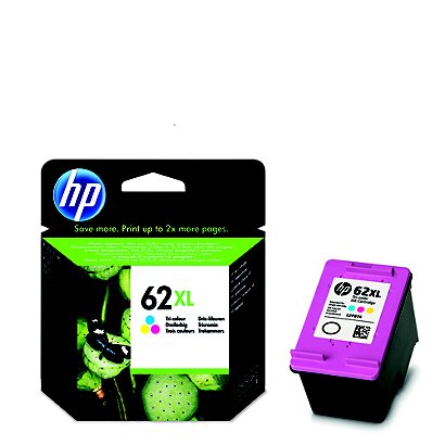 HP 62XL Cartouche d'encre authentique grande capacité C2P07AE - 3 couleurs - 1