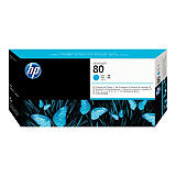 HP 80, C4821A, Cabezal de Impresión y Limpiador de Cabezales, Cian, HP 80, C4821A, Cabezal de Impresión y Limpiador de Cabezales, Cian,