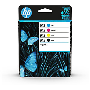 HP 912 Cartouche d'encre authentique - Pack 4 couleurs (6ZC74AE) - Noir, Cyan, Magenta, Jaune HP 912 Cartouche d'encre authentique - Pack 4 couleurs (6ZC74AE) - Noir, Cyan, Magenta, Jaune