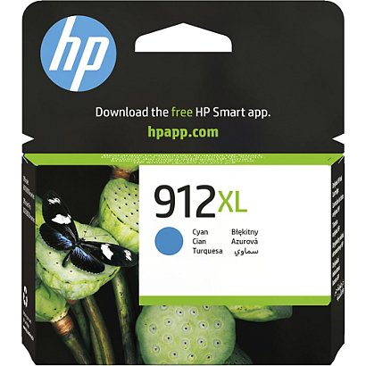 HP 912XL Cartouche d'encre cyan authentique, grande capacité, Rendement  élevé (XL), Encre à pigments, 9,9 ml, 825 pages, 1 pièce(s) 3YL81AE