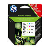 HP 932XL/933XL Cartouche d'encre authentique grande capacité Pack 4 couleurs (C2P42AE) - Noir, Cyan, Magenta, Jaune HP 932XL/933XL Cartouche d'encre authentique grande capacité Pack 4 couleurs (C2P42AE) - Noir, Cyan, Magenta, Jaune