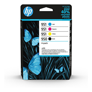 HP 950 / 951 Cartouche d'encre authentique 6ZC65AE - Pack de 4 (Noir, Cyan, Magenta, Jaune) HP 950 / 951 Cartouche d'encre authentique 6ZC65AE - Pack de 4 (Noir, Cyan, Magenta, Jaune)