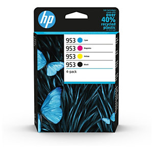 HP 953 Cartouche d'encre authentique - Pack 4 couleurs (6ZC69AE) - Noir, Cyan, Magenta, Jaune