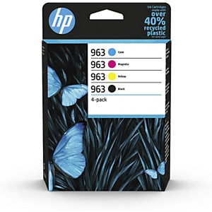 HP 963 Cartouche d'encre authentique 6ZC70AE - Pack Noir + Couleurs