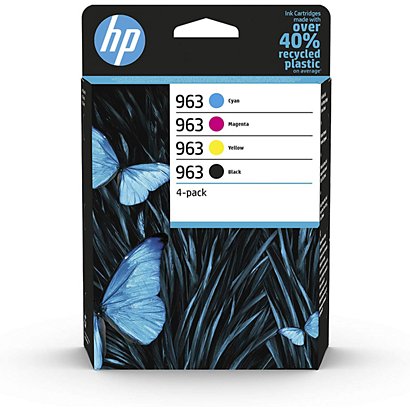 HP 963 Cartouche d'encre authentique 6ZC70AE - Pack Noir + Couleurs - 1