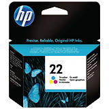 HP Cartuccia inkjet 22, C9352AE, Tricolore, Pacco singolo HP Cartuccia inkjet 22, C9352AE, Tricolore, Pacco singolo