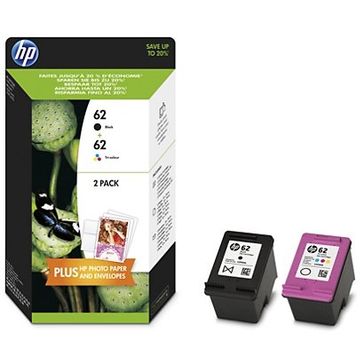 HP Cartuccia inkjet 62, N9J71AE, Nero + Colori, Multipack - Cartucce e  Toner