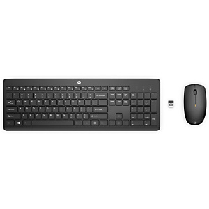 HP Ensemble clavier et souris sans fil 235, Taille réelle (100 %), Sans fil, RF sans fil, Clavier à membrane, Noir, Souris incluse 1Y4D0UT HP Ensemble clavier et souris sans fil 235, Taille réelle (100 %), Sans fil, RF sans fil, Clavier à membrane, Noir, Souris incluse 1Y4D0UT
