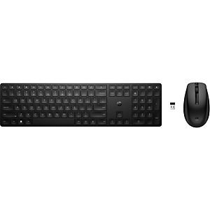 HP Ensemble clavier et souris sans fil 655, Taille réelle (100 %), RF sans fil, Clavier à membrane, Noir, Souris incluse 4R009AA HP Ensemble clavier et souris sans fil 655, Taille réelle (100 %), RF sans fil, Clavier à membrane, Noir, Souris incluse 4R009AA