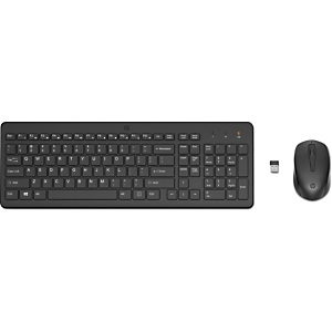 HP Ensemble combiné clavier et souris sans fil 330, Taille réelle (100 %), RF sans fil, Noir, Souris incluse 2V9E6AA HP Ensemble combiné clavier et souris sans fil 330, Taille réelle (100 %), RF sans fil, Noir, Souris incluse 2V9E6AA