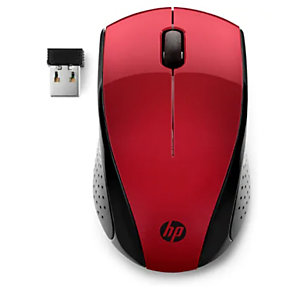 HP, Hp wireless mouse 220 s red, 7KX10AA