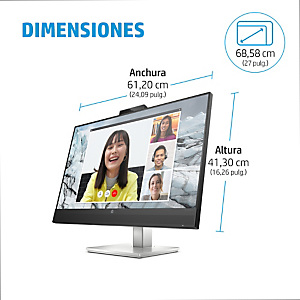 HP INC HP E-Series E27m G4, 68,6 cm (27''), 2560 x 1440 Pixeles, Quad HD, 5 ms, Negro 40Z29AA#ABB