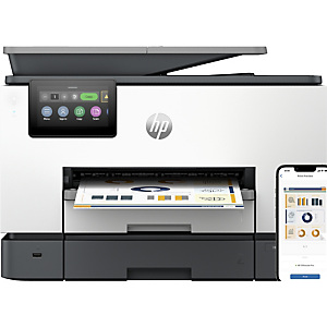 HP INC HP OfficeJet Pro Impresora multifunción 9130b, Color, Impresora para Pequeñas y medianas empresas, Imprima, copie, escanee y envíe por fax, Conexión inalámbrica; Impresión desde móvil o tablet; Alimentador automático de documentos; Impresión a dobl