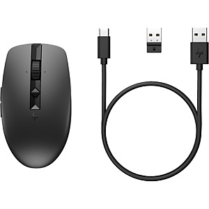 HP INC HP Ratón multidispositivo recargable 715, Ambidextro, RF Wireless + Bluetooth, 3000 DPI, Negro 6E6F0AA#ABB HP INC HP Ratón multidispositivo recargable 715, Ambidextro, RF Wireless + Bluetooth, 3000 DPI, Negro 6E6F0AA#ABB