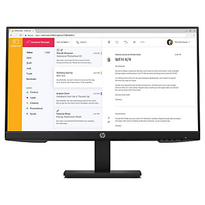 HP Monitor LCD IPS 24” P24h, Regolabile in altezza e audio integrato, Nero HP Monitor LCD IPS 24” P24h, Regolabile in altezza e audio integrato, Nero