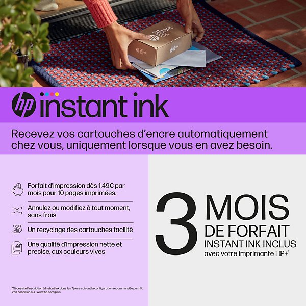 HP OfficeJet Pro 8125e Sans fil All-in-One Couleur Imprimante, Instant Ink; Impression recto-verso, A jet d'encre thermique, Impression couleur, 4800 - 9