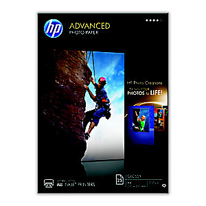 HP Papier photo brillant A4 blanc 250g Advanced pour Jet d'encre - Boîte de 25 feuilles HP Papier photo brillant A4 blanc 250g Advanced pour Jet d'encre - Boîte de 25 feuilles