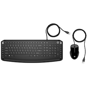 HP Pavilion Clavier et souris 200 pour, Taille réelle (100 %), Avec fil, USB, Noir, Souris incluse 9DF28AA HP Pavilion Clavier et souris 200 pour, Taille réelle (100 %), Avec fil, USB, Noir, Souris incluse 9DF28AA
