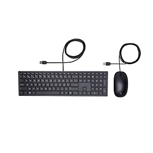 HP Pavilion Wired Keyboard and Mouse 400, Taille réelle (100 %), Avec fil, USB, AZERTY, Noir, Souris incluse 4CE97AA#AC0 HP Pavilion Wired Keyboard and Mouse 400, Taille réelle (100 %), Avec fil, USB, AZERTY, Noir, Souris incluse 4CE97AA#AC0