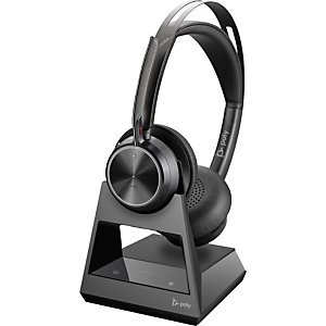 HP POLY POLY Auricular estéreo VFOCUS2 con USB-C y Bluetooth, Inalámbrico, Oficina/Centro de llamadas, 115 g, Auriculares, Negro 76U47AA