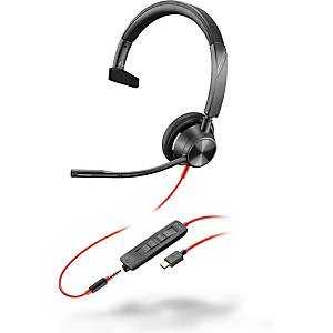 HP POLY POLY Auriculares monoaurales Blackwire 3315 USB-C + Conector de 3,5 mm + Adaptador USB-C/A, Alámbrico, Oficina/Centro de llamadas, 103 g, Auriculares, Negro 8X217AA HP POLY POLY Auriculares monoaurales Blackwire 3315 USB-C + Conector de 3,5 mm + Adaptador USB-C/A, Alámbrico, Oficina/Centro de llamadas, 103 g, Auriculares, Negro 8X217AA