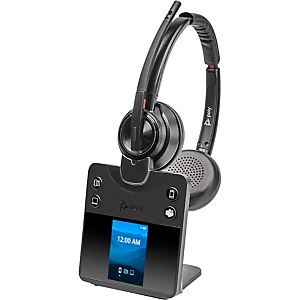 HP POLY POLY Auriculares estéreo Savi 8420 Office con certificación Microsoft Teams DECT 1880-1900 MHz, Inalámbrico, Oficina/Centro de llamadas, 160 g, Auriculares, Negro 8L5B3AA